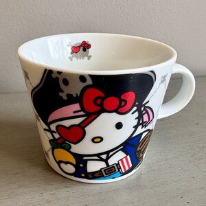 Sanrio Japan Hello Kitty Pirate Heart Patch Mug Ceramic Coffee Cup Skull RARE